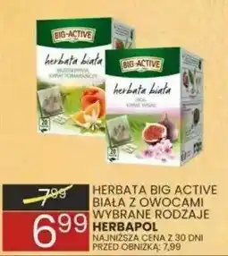 Wafelek Herbata big active biała z owocami wybrane rodzaje HERBAPOL oferta