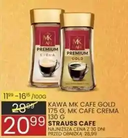 Wafelek Kawa mk cafe gold 175 g, mk cafe crema 130 g STRAUSS CAFE oferta