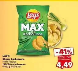 Kaufland Chipsy zielona cebulka Lay's Max Karbowane oferta