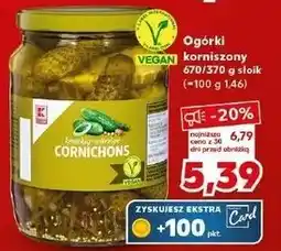 Kaufland Ogórki korniszony K-Classic oferta