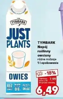 Kaufland Napój owsiany Tymbark Just Plants oferta
