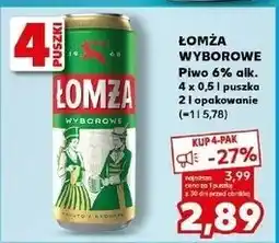 Kaufland Piwo Łomża Wyborowe oferta