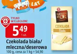E.Leclerc Czekolada deserowa z kawałkami soli Wiodąca Marka Tablette D'or oferta