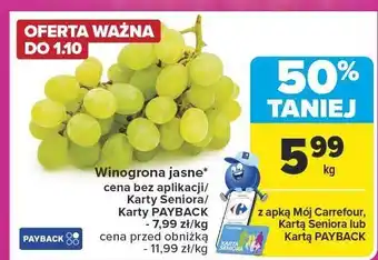 Carrefour Winogrona jasne Carrefour oferta