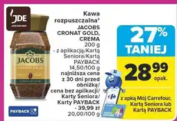 Carrefour Kawa rozpuszczalna JACOBS CRONAT GOLD, CREMA oferta