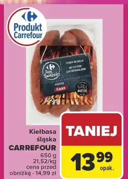 Carrefour Kiełbasa śląska CARREFOUR 650g oferta