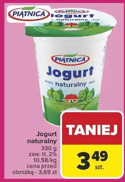 Carrefour Jogurt naturalny PIĄTNICA 330g Piątnica oferta