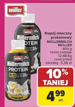 Carrefour Napój mleczny proteinowy MÜLLERMILCH MÜLLER 400g Müller oferta