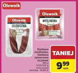 Carrefour Kiełbasa myśliwska OLEWNIK 180g oferta
