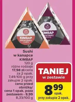 Carrefour Sushi w kanapce KIMBAP 120g oferta