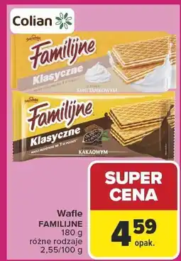 Carrefour Wafle Familijne 180g różne rodzaje Colian oferta