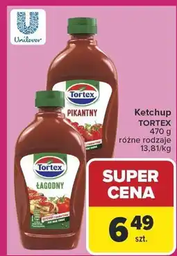 Carrefour Ketchup Tortex różne rodzaje 470g oferta