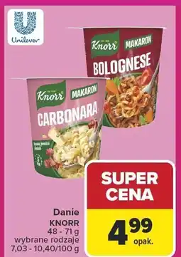 Carrefour Makaron bolognese KNORR 48-71g oferta