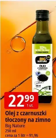 E.Leclerc Olej z czarnuszki tłoczony na zimno Big Nature oferta