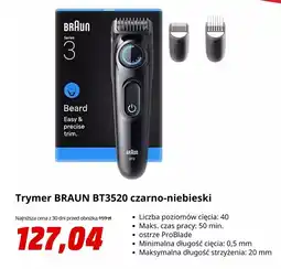 Media Markt Trymer BRAUN BT3520 czarno-niebieski oferta