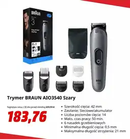 Media Markt Trymer BRAUN AIO3540 Szary oferta