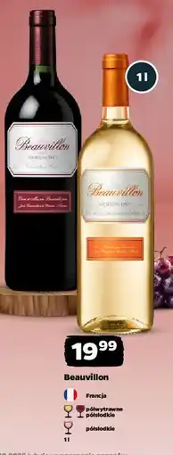 Netto Wino rózowe półsłodkie Beauvillon oferta