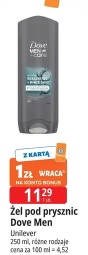 E.Leclerc Żel pod prysznic eukaliptus Dove Men+Care oferta