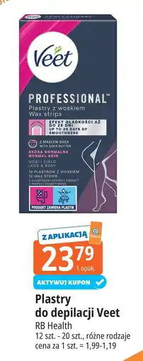 E.Leclerc Plastry do depilacji nóg i ciała skóra normalna Veet Professional oferta