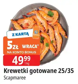 E.Leclerc Krewetki całe gotowane 25/35 Scapmaree oferta