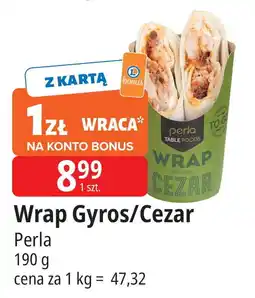 E.Leclerc Wrap z kurczakiem kostkami sera typu śródziemnomorskiego i oliwkami Perla oferta