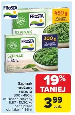 Carrefour Szpinak Frosta oferta