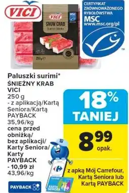 Carrefour Paluszki surimi Vici oferta
