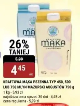 bi1 Kraftowa mąka pszenna typ 450, 500 lub 750 mlyn mazurski augustów oferta