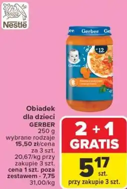 Carrefour Obiadek dla dzieci Gerber oferta