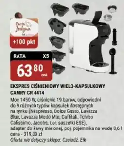bi1 Ekspres ciśnieniowy wielo-kapsułkowy camry cr 4414 oferta
