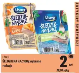 TomiMarkt Lisner śledzik na raz oferta