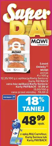 Carrefour Market Łosoś świeży Mowi oferta