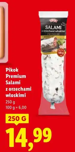 Lidl Salami z orzechami włoskimi 250g Pikok Premium oferta