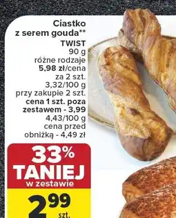 Carrefour Ciastko z serem gouda twist Carrefour oferta