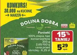 Carrefour Market Parówki 100% mięsa, bez konserwantów Dolina Dobra oferta