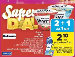 Carrefour Jogurt Skyr, różne rodzaje Bakoma oferta