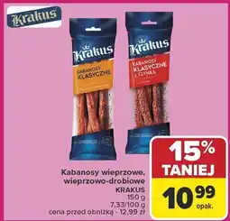Carrefour Market Kabanosy wieprzowe Krakus oferta