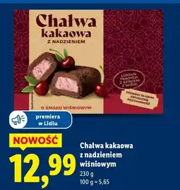 Lidl Chałwa kakaowa z nadzieniem wiśniowym 230g Lidl oferta