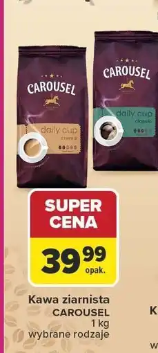 Carrefour Kawa ziarnista Carousel, wybrane rodzaje 1kg oferta