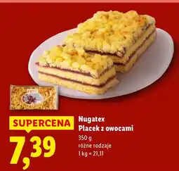 Lidl Ciasto Nugatex Placek z owocami oferta