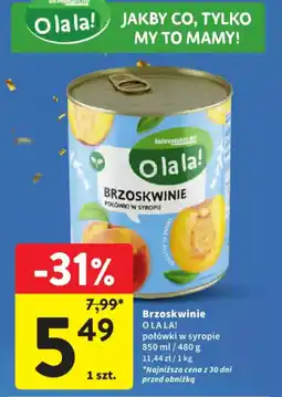 Intermarche Brzoskwinie w syropie połówki O LA LA! oferta