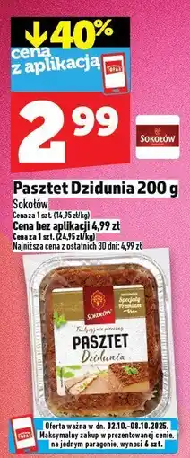 Topaz Pasztet Dzidunia 200 g Sokołów oferta