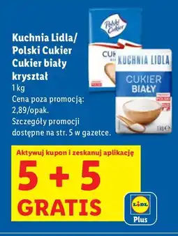 Lidl Cukier biały kryształ 1kg Kuchnia Lidla oferta
