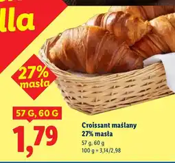 Lidl Croissant maślany 27% masła 57g, 60g Cukiernia Lidla oferta