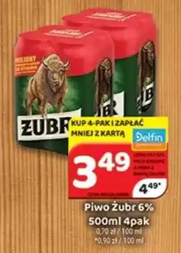 Delfin Piwo Żubr 6% oferta