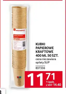 Selgros Kubki papierowe kraftowe 400 ml oferta