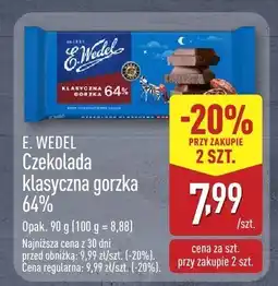 ALDI Czekolada klasyczna gorzka 64% E. Wedel oferta