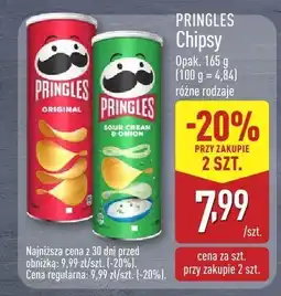 ALDI Chipsy Pringles, różne rodzaje oferta