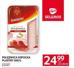 Selgros Polędwica sopocka plastry oferta