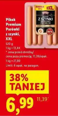 Lidl PIKOK PREMIUM Parówki z szynki, XXL oferta